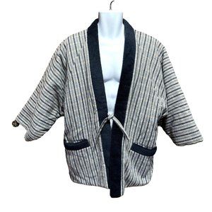 Japanese Quilted Winter Jacket Unisex Gray - 2XL